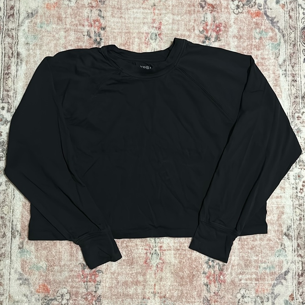 YPB Abercrombie & Fitch Long Sleeve Crop Tee Size Small
